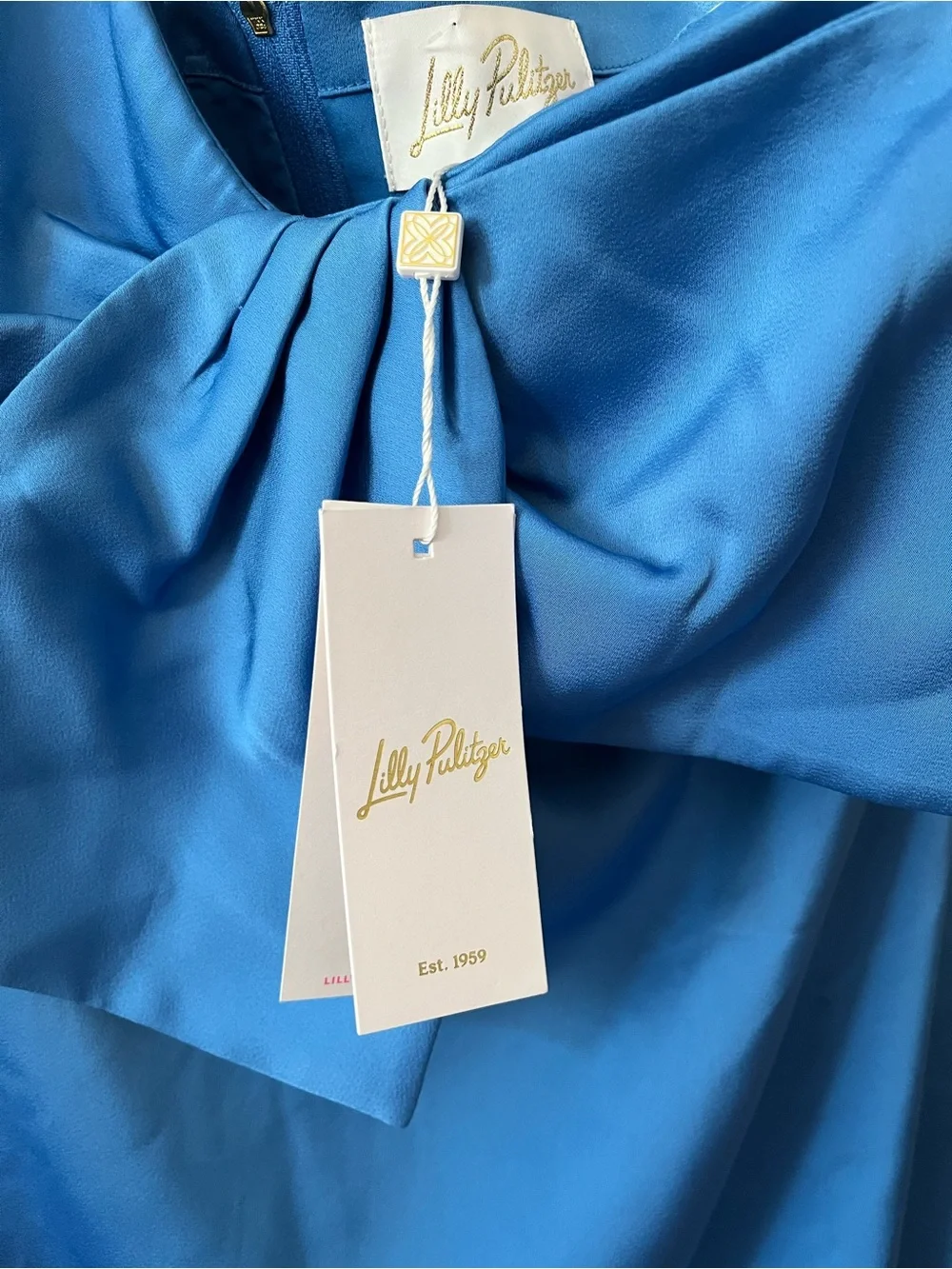 NWT Lilly Pulitzer Carlynn Strapless Satin Bow Dress Sz 14 - Picture 7 of 11